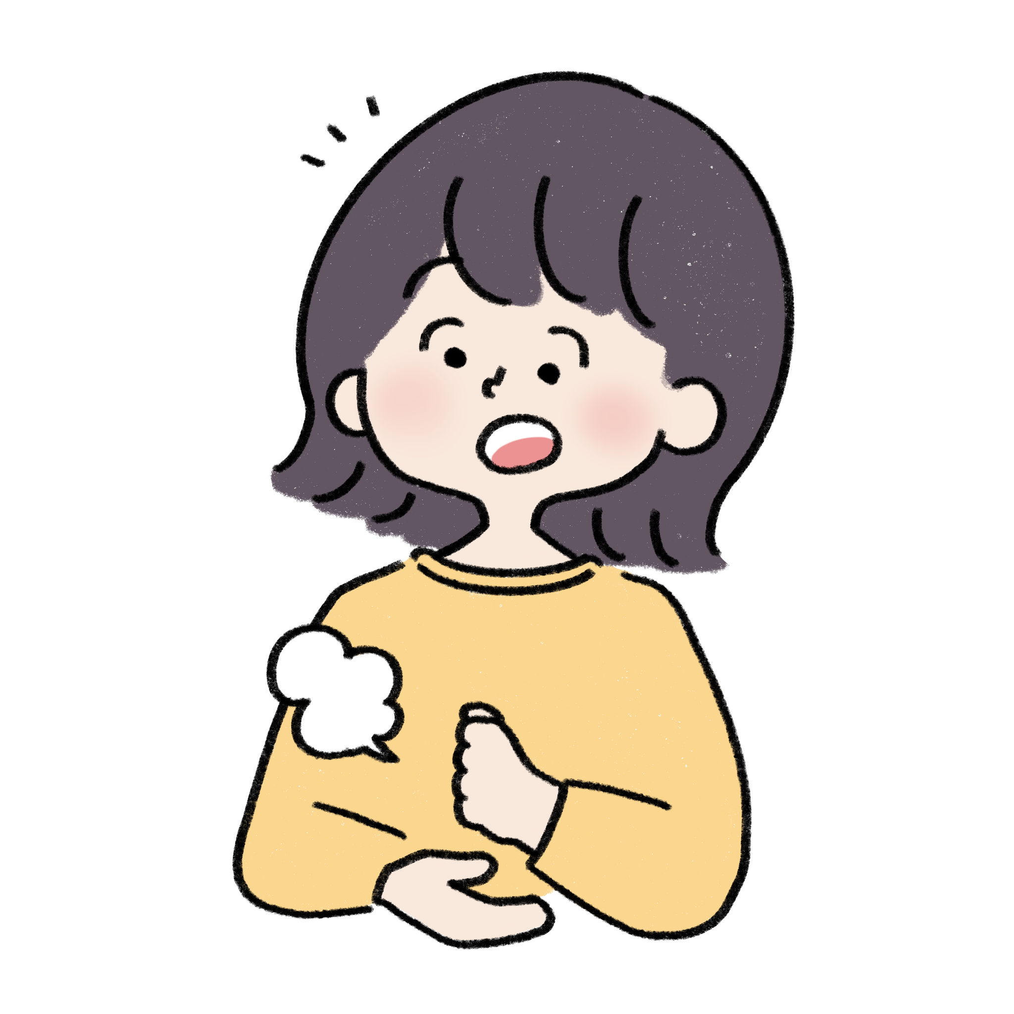 納得するエミさん